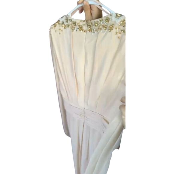 MAC DUGGAL 55694 Embellished Shoulder Blouson Sleeve Gown Sz 10 New w/ Tag $498 - Picture 7 of 10